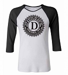 Drastic Plastic Logo 3/4 Sleeve Baseball tee Women's