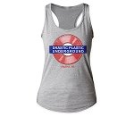 Drastic Plastic Underground Distressed Logo Women's Racerback Grey Tank